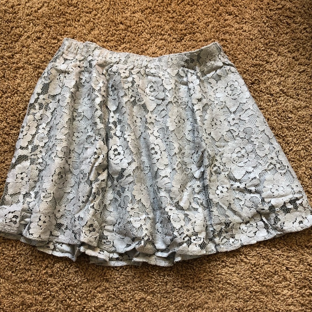 Abercrombie grey lace skirt